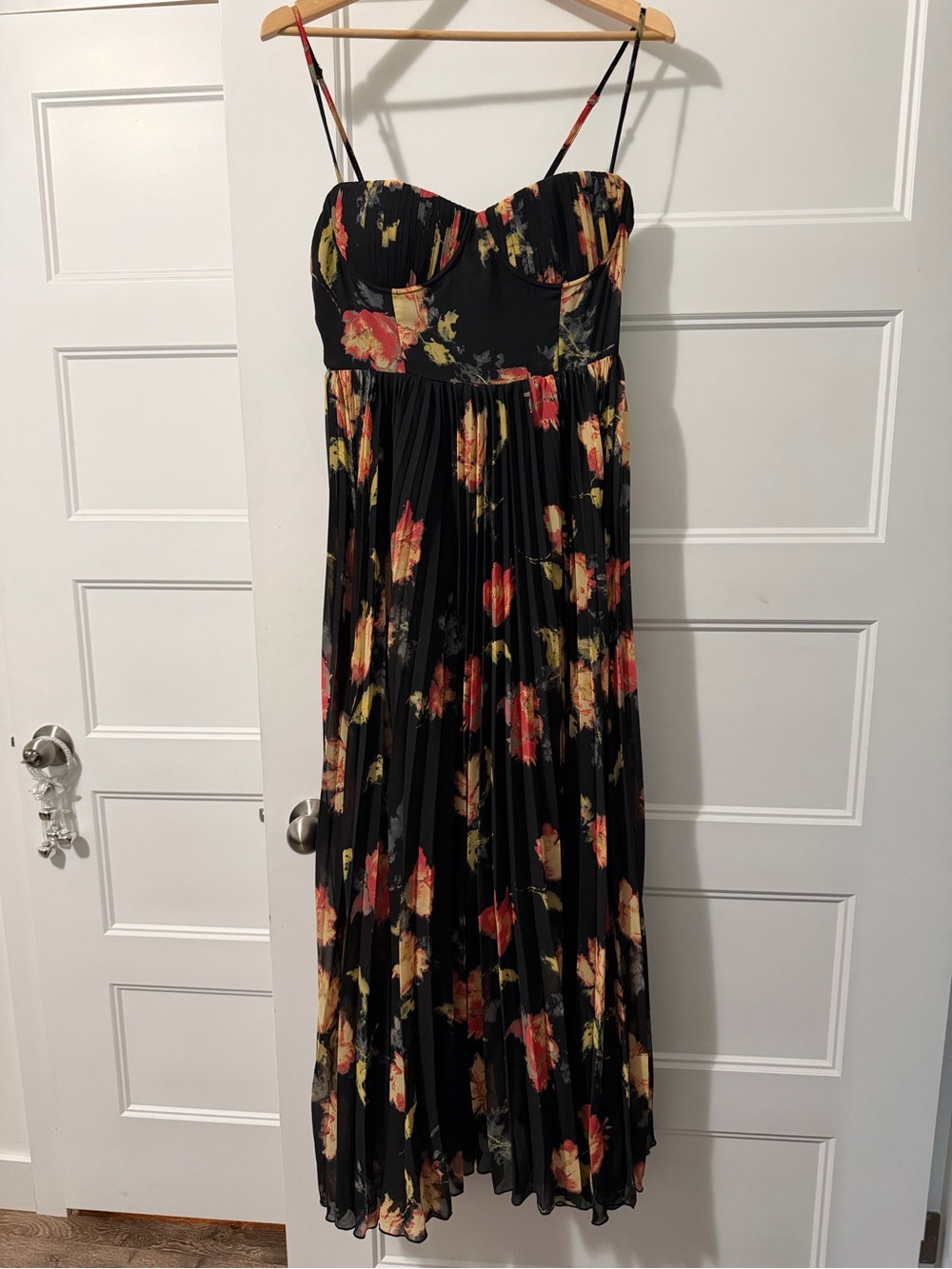 Petal & Pup Achanti Pleated Maxi Dress - black multi